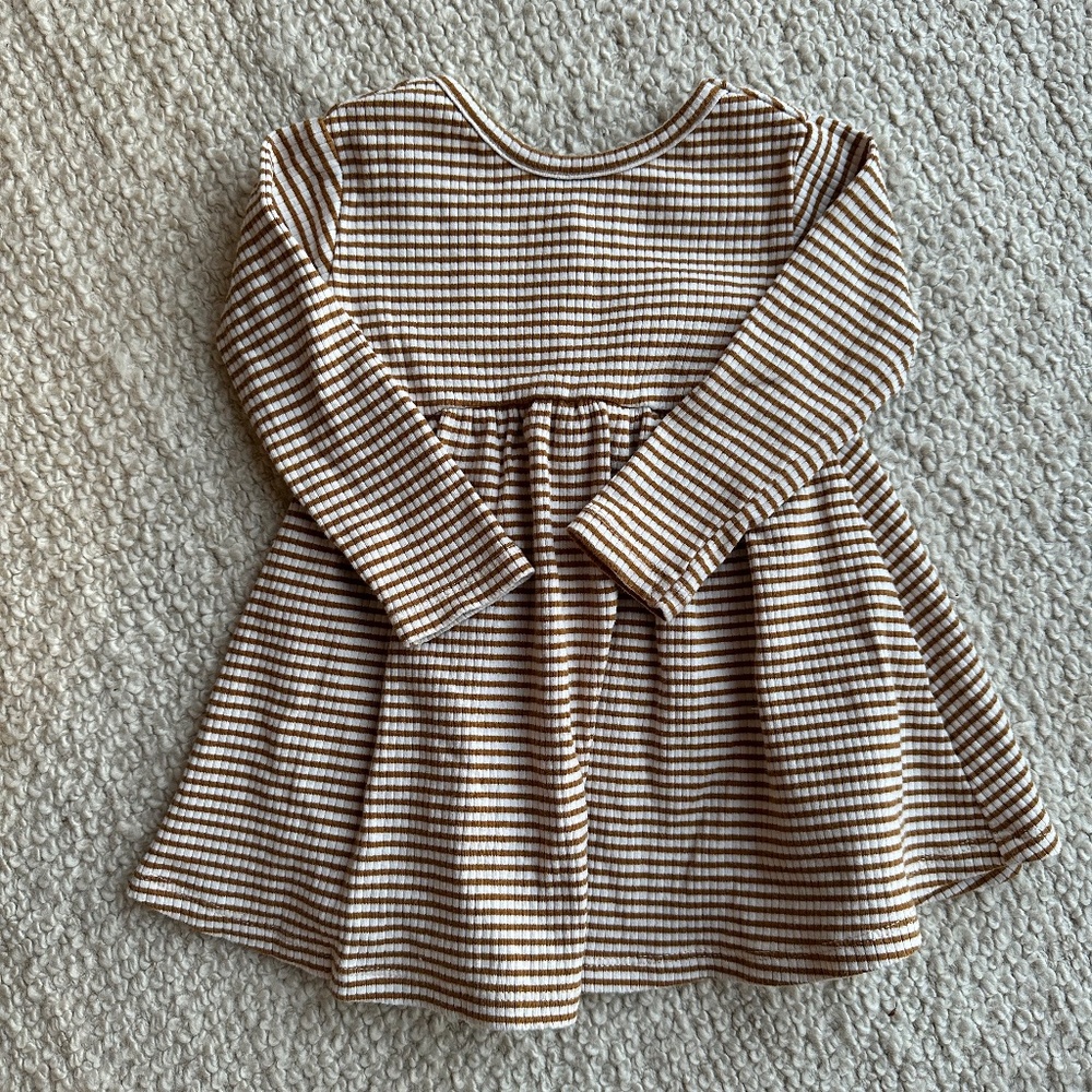 QUINCY MAE | RIBBED STRIPE DRESS | 3-6m